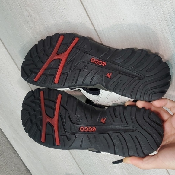 Ecco Womens Wave footbed Offroad Arch Support  Hook&loop Leather shoes sz 8.5 - Picture 10 of 14